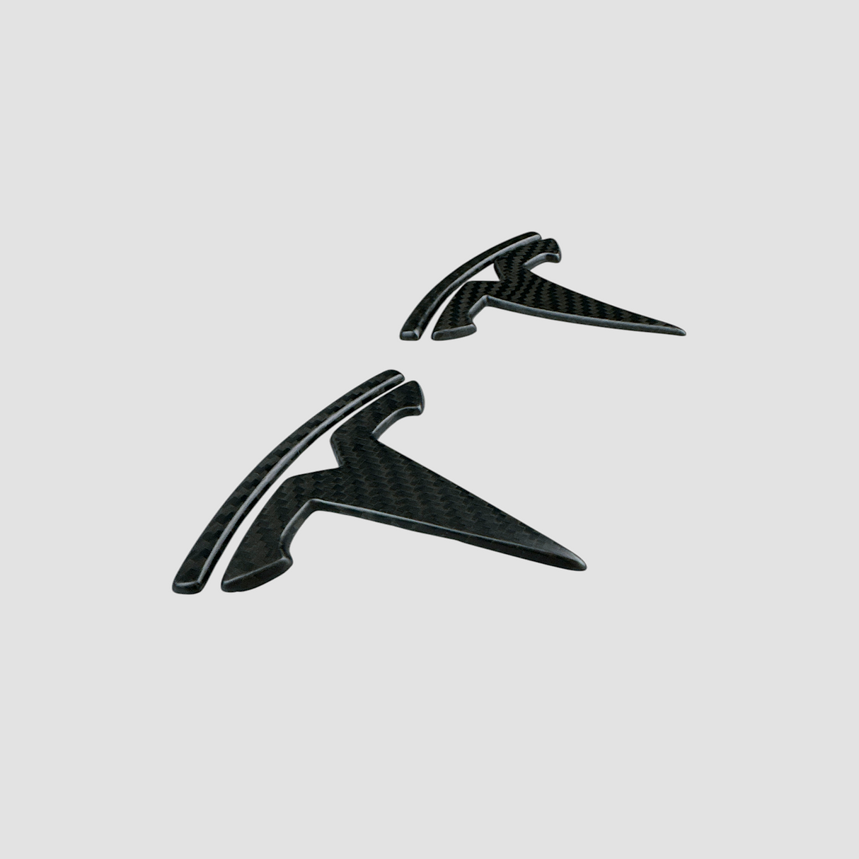 Emblem i äkta matt kolfiber för Tesla Model 3/Y