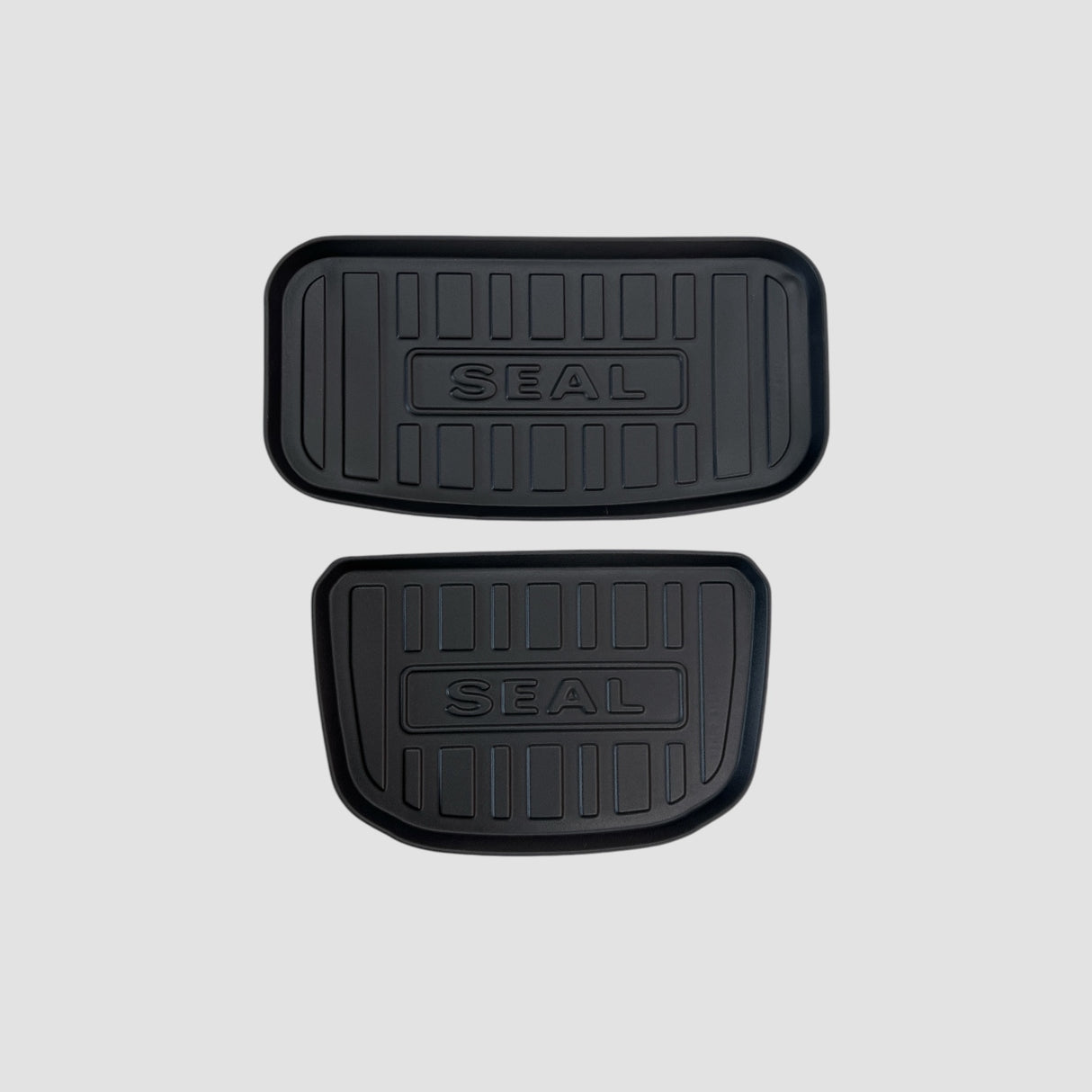 Frunk- och bagagerumsmatta till BYD Seal i svart 3D All Weather-design.