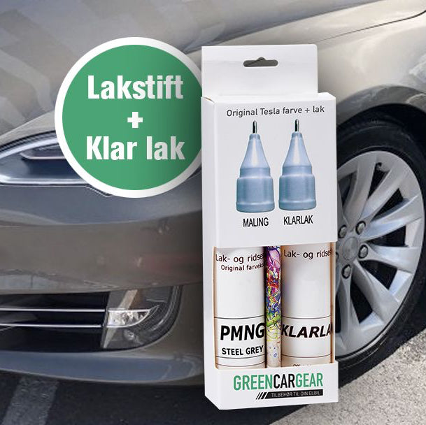 Original Tesla lackstift och klarlackset för bilreparation av repor.