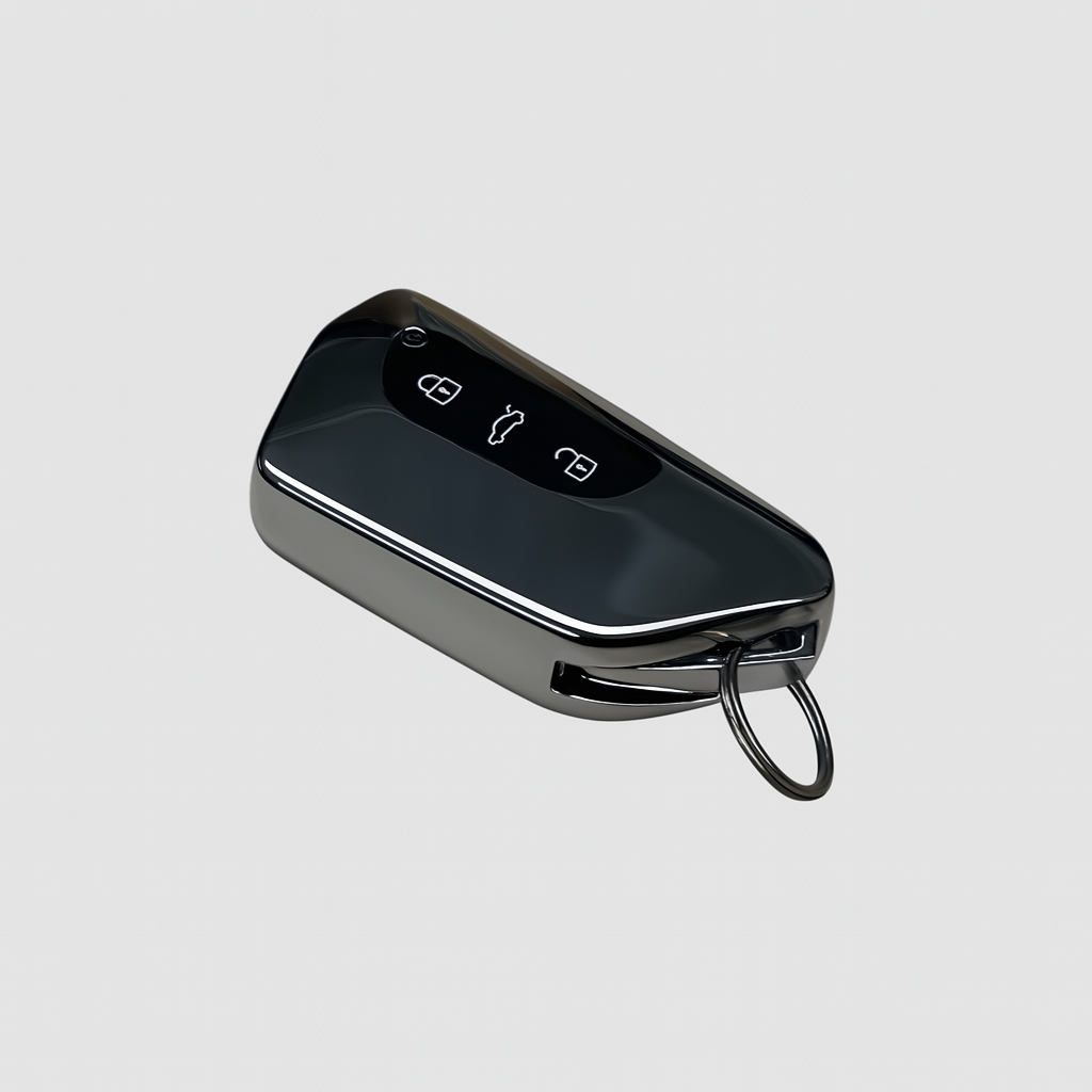 Skydda din bilnyckel med stil! Vårt eleganta nyckelfodral i silver passar perfekt till VW ID.-modeller samt Skoda Enyaq och Elroq. Reptåligt, exakt passform och lyxig design.
