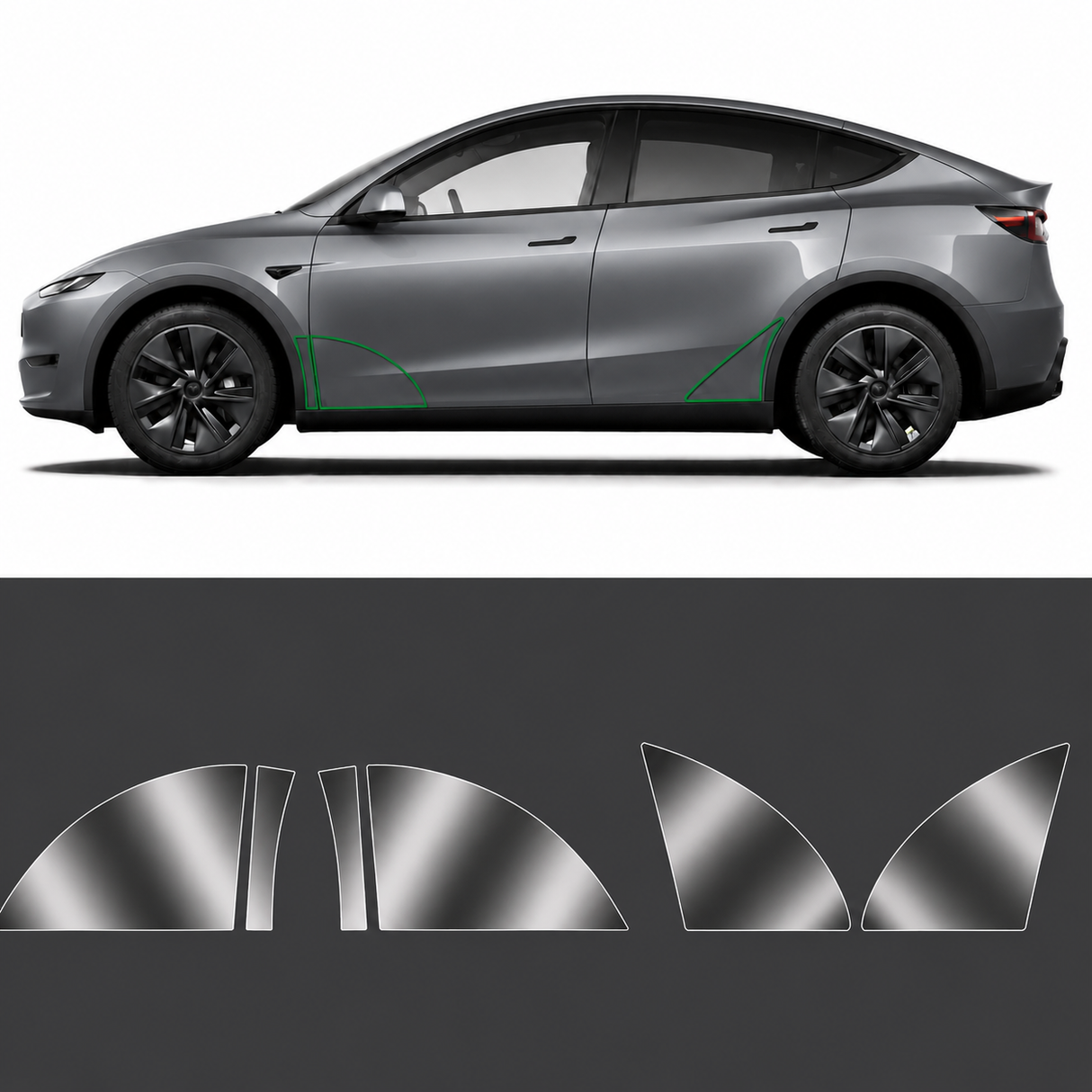 Skyddsfilm för Tesla Model Y (skärmkant)