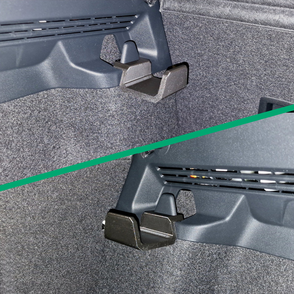 Bagagerumskrok för VW ID.4 och ID.5 installerad i bagageutrymmet