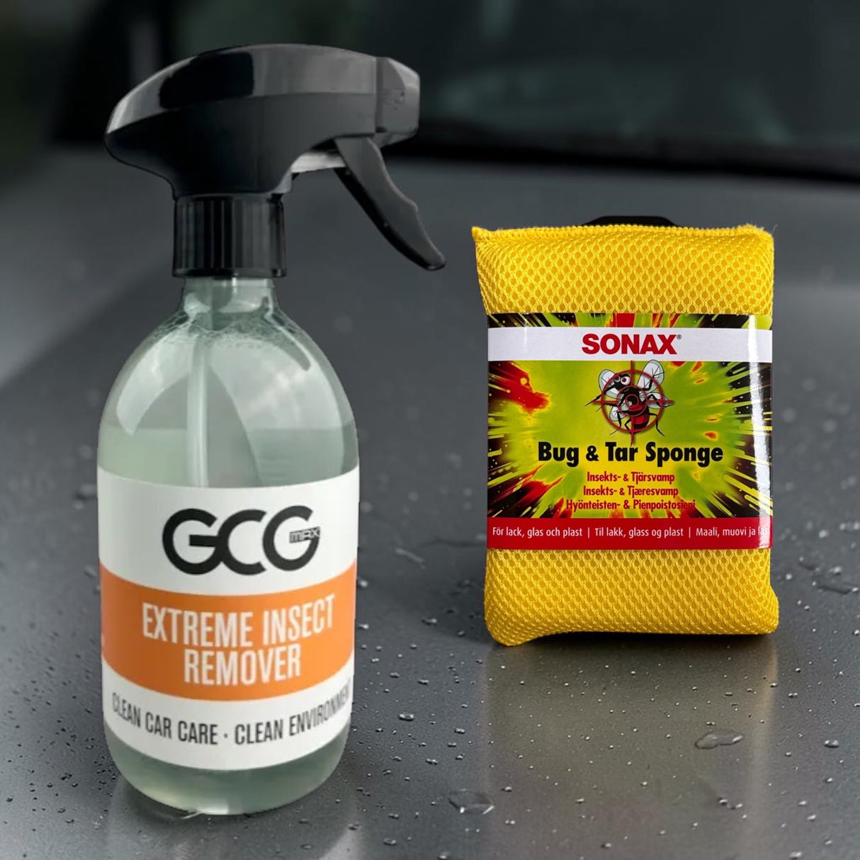 GCG MAX Extreme Insect Remover + Sonax Insekt- och tjärsvamp