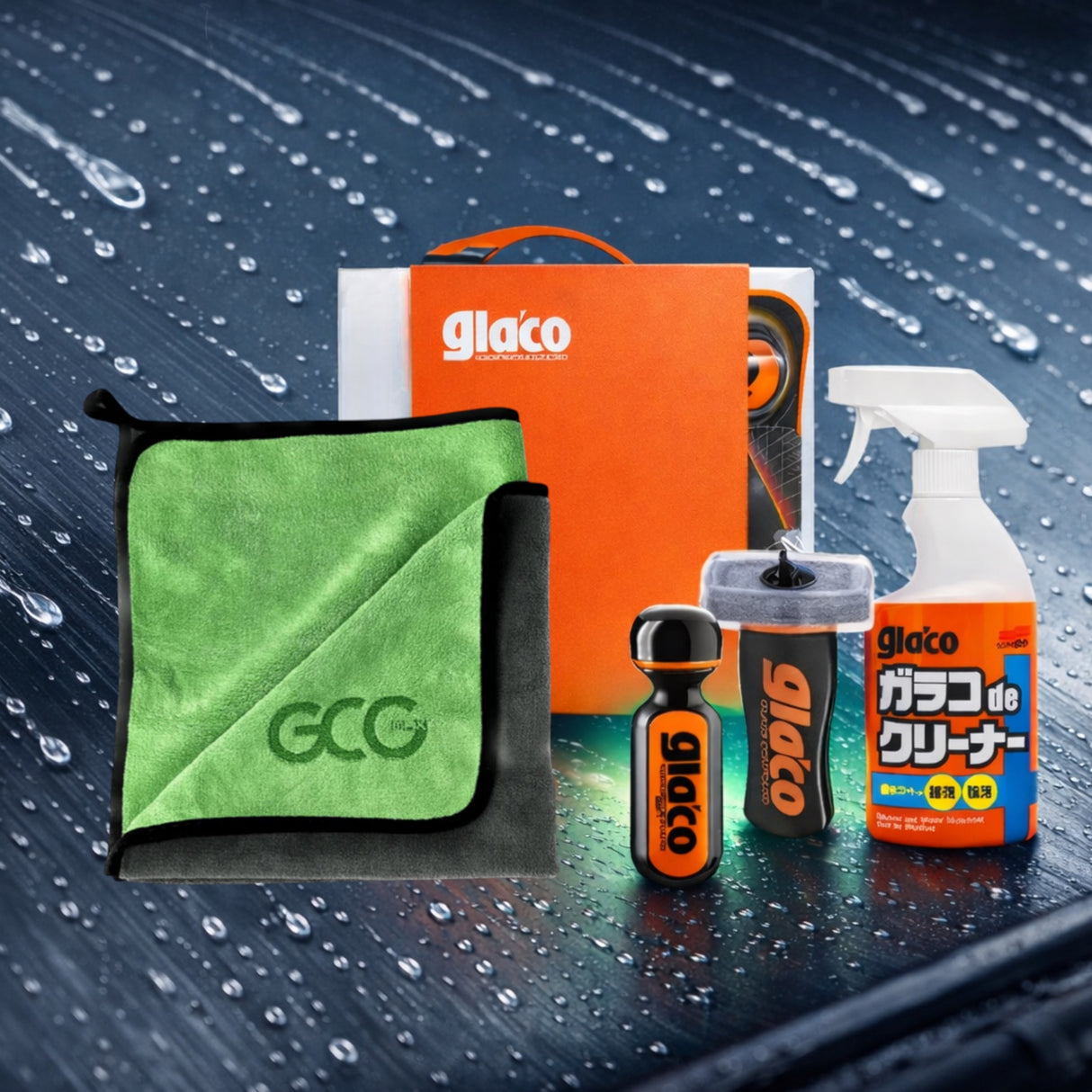 Soft99 Glaco glascoating-kit 3-i-1 + mikrofiberduk