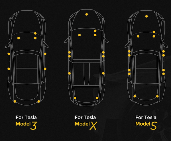 LED-lampa, passar till Tesla