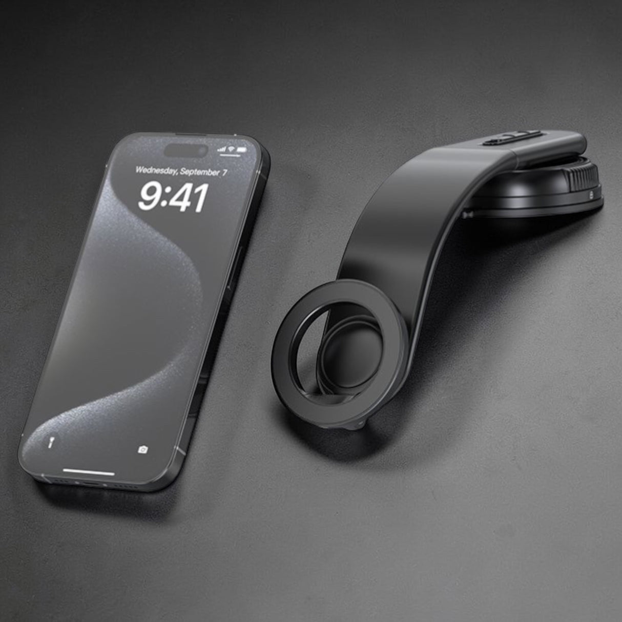 Magnetisk mobilhållare med sugkopp