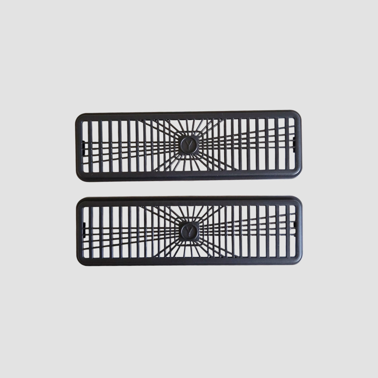 Lock för ventilationskanal, svart gallerdesign, passar Tesla Model Y Juniper.