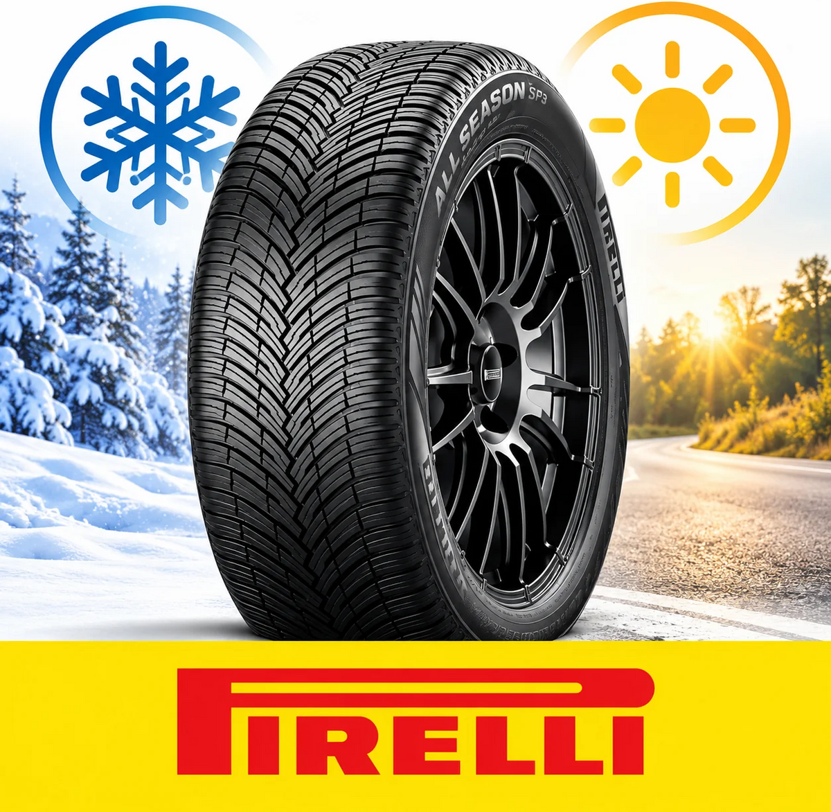 Pirelli Cinturato All Season SF3 helårsdäck med snö- och solsymbol