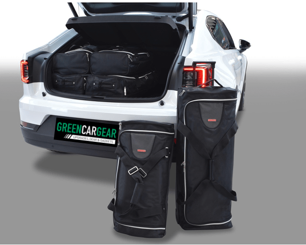 Car-Bags väsksats skräddarsydd för Polestar 2, optimal platsutnyttjande för resor.