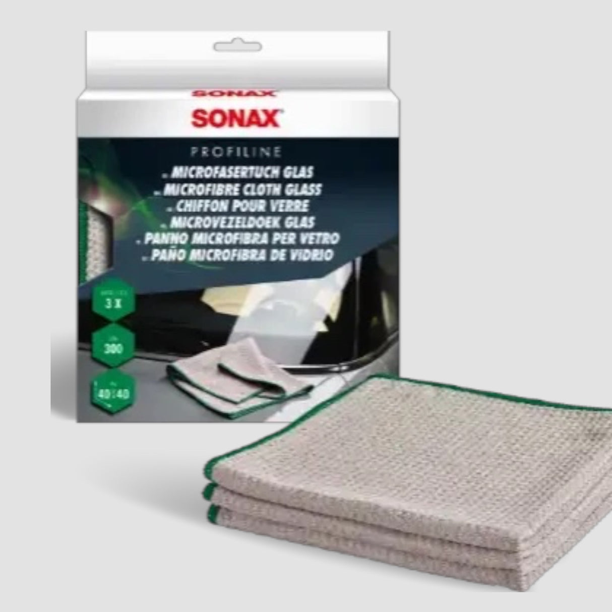 Sonax mikrofiberduk för rengöring av bil. Både utvändigt och invändigt.