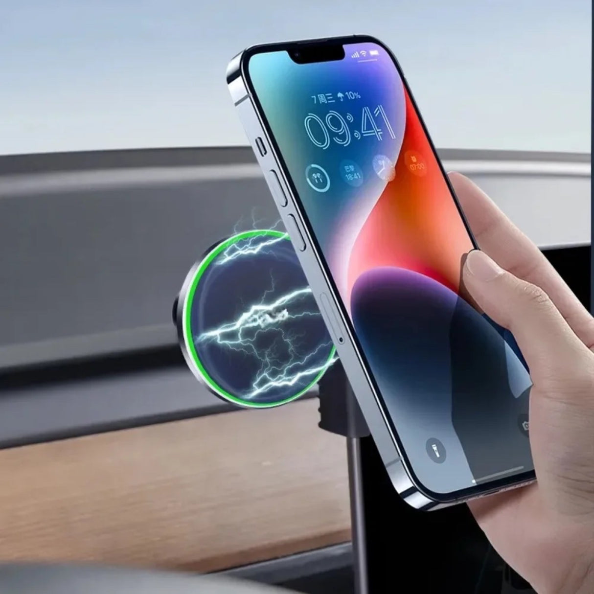 Telefonhållare/laddare med MagSafe - passar till Tesla