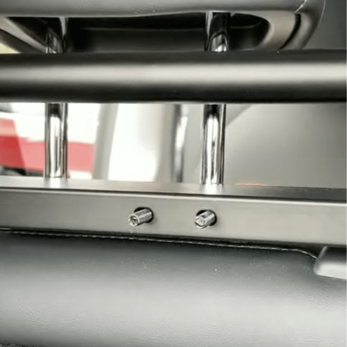 Detaljerad bild av hundgrind och montering till Tesla Model Y