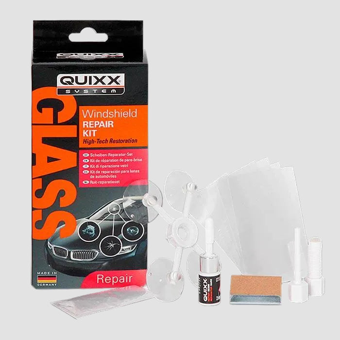 quixx vindruteskada reparation. används för att reparera små skador i bilens framruta.