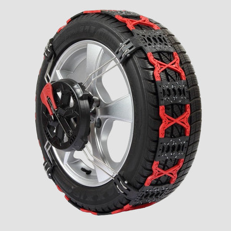 Polaire Grip PG140 snökedjeset monterat på bilhjul