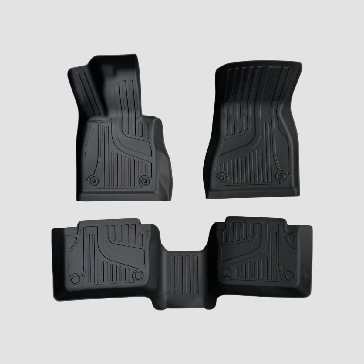 All Weather mattset för BMW i5 i svart gummi med perfekt passform.