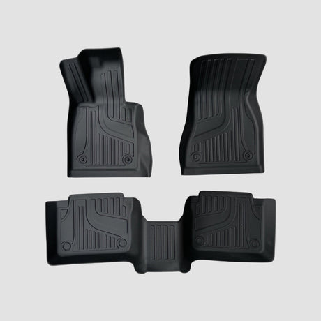 All Weather mattset för BMW i5 i svart gummi med perfekt passform.