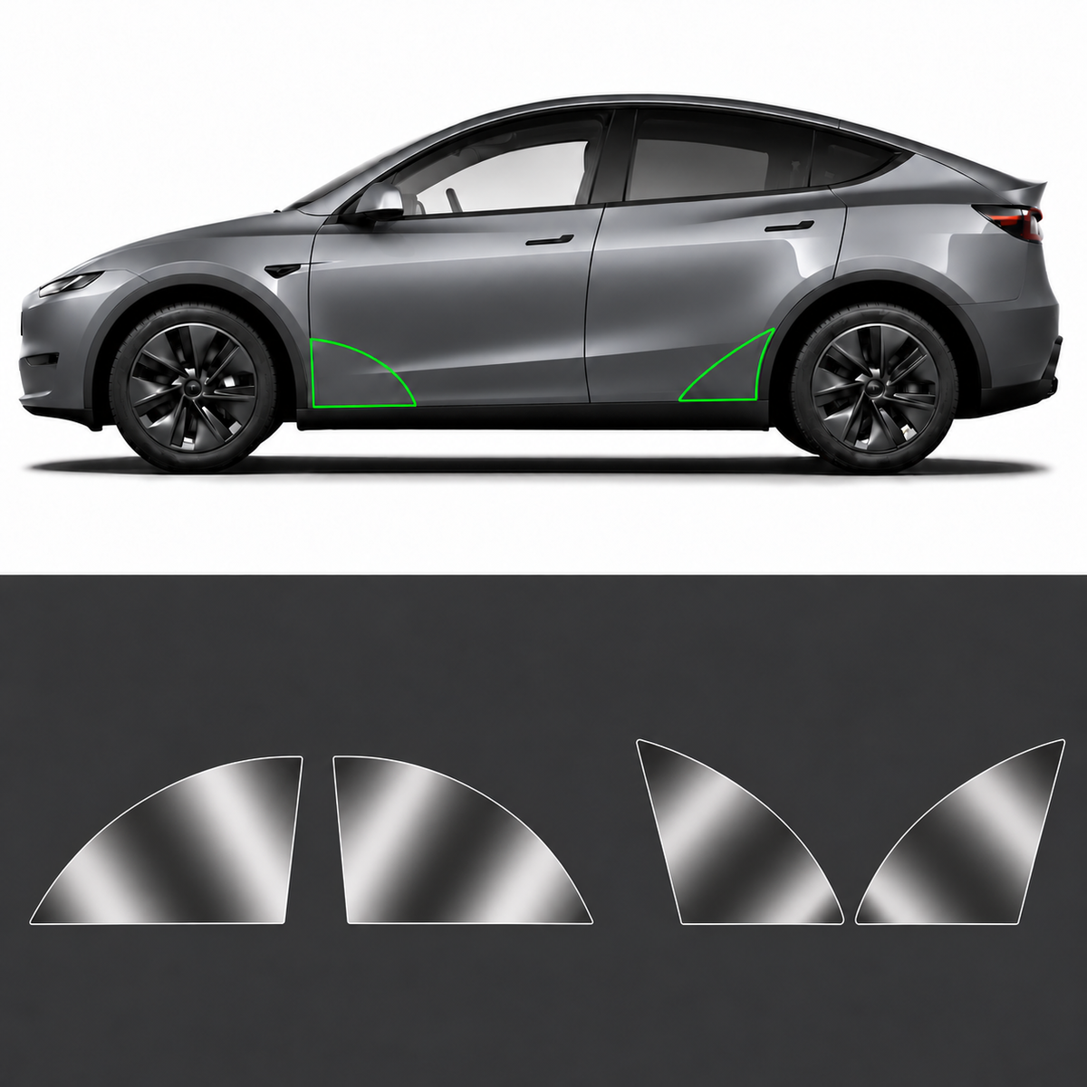 Skyddsfolie för skärmkanter – Tesla Model Y Juniper (2025+)