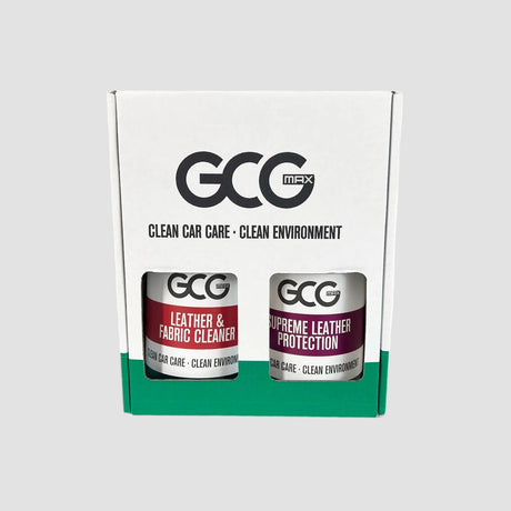 Sätesvårdsprodukter från GCG förpackade i GCG-förpackning