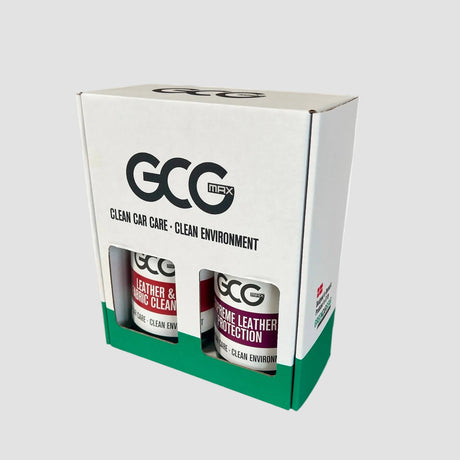 Sätesvårdsprodukter från GCG förpackade i GCG-förpackning