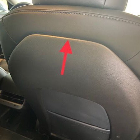 GCG MAX surfplatte/telefonhållare monterad på baksätet