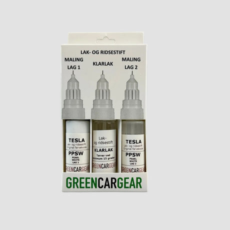 GCG vitlack med färgskikt 1 till 2 samt klarlack inpackad
