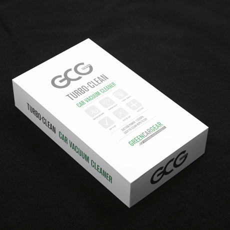 GCG MAX TurboClean bilsugare, vit förpackning med grön text