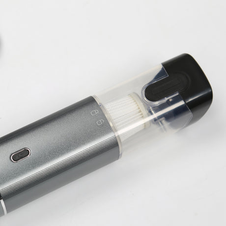 Bärbar bilsugare med filter och märken på vit bakgrund