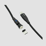 jowua magnetisk laddkabel som är delad. med den magnetiska änden visad och en usb-c-ände.