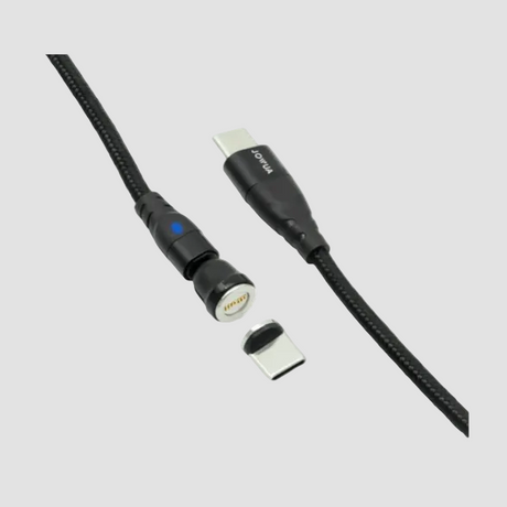 jowua magnetisk laddkabel som är delad. med den magnetiska änden visad och en usb-c-ände.