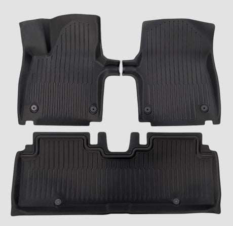 GCG MAX All Weather mattset i tre lager för Kia EV6, visat för- och baksäten på produktbild.