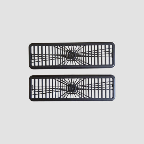 Lock för ventilationskanal, svart gallerdesign, passar Tesla Model Y Juniper.