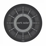 ParkOne Solar FS38 solcellsdriven parkeringsskiva, svart med vit tidsvisning
