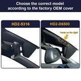 Välj FitCamX Dashcam-modell för Peugeot e-208 2020-2025 baserat på bilens originala spegelkåpa.