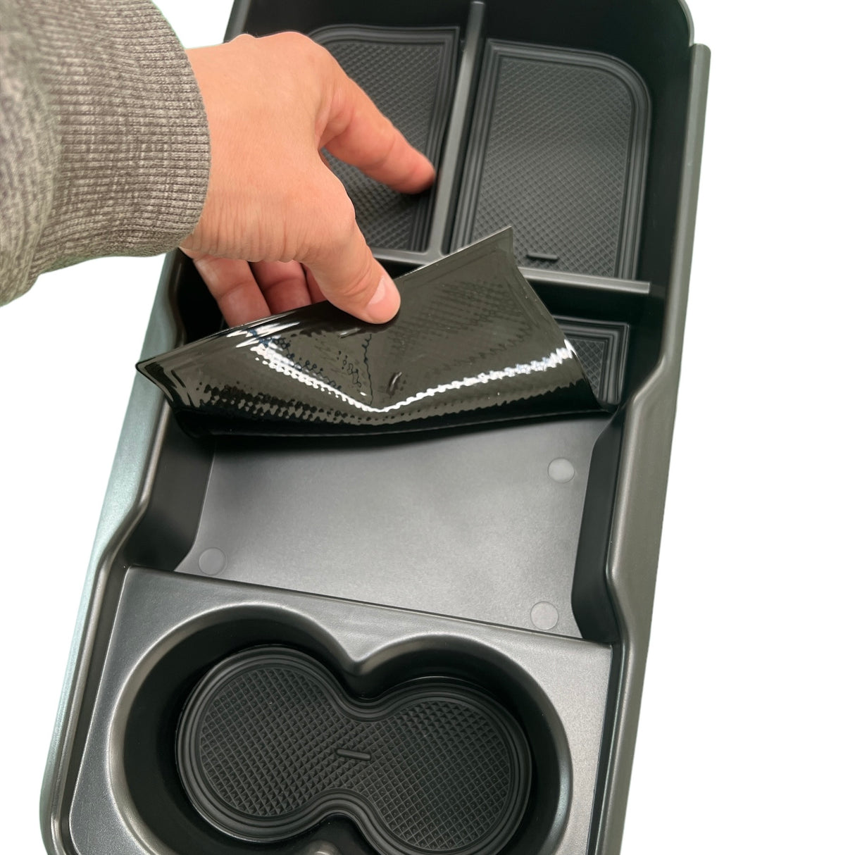 Förvaringsbox med mugghållare för Kia EV6