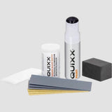 Quixx reparationssats för fälgar med aluminiumspackel, färg och fil.
