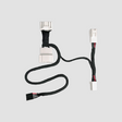 S3XY Gen2-kabel med vita kontakter för tillbehör i Tesla-bilar