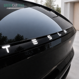 Folie för ljuslist - Tesla Model Y 2025 Juniper – Matt svart med TESLA-text