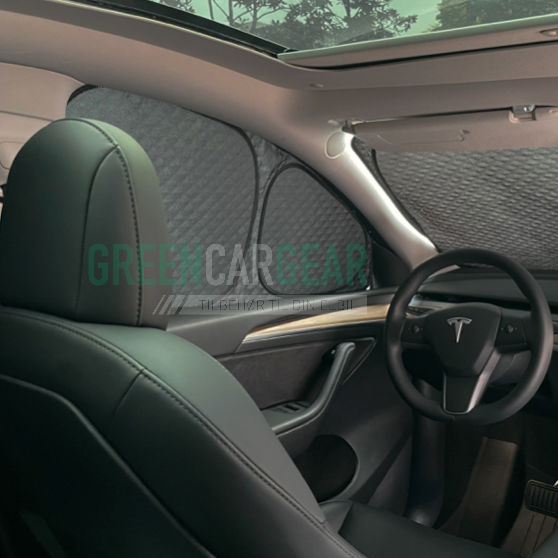 Täcke för bilens fönster i en Tesla Model 3/Y.