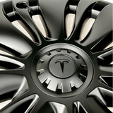 Vortex hjulkapslar för Tesla Model Y med navkapsel med Tesla-logotyp