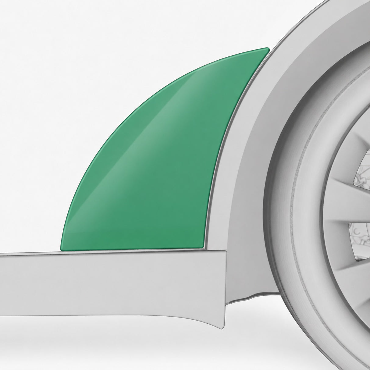 KPMF premium skyddsfolie till Tesla Model Y (skärmkant)