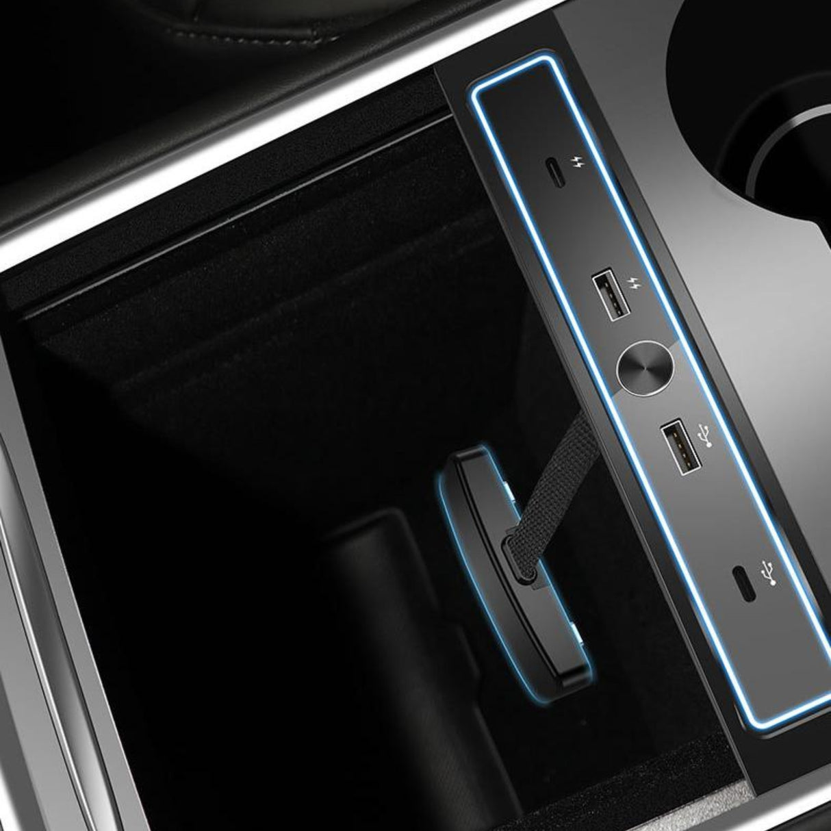 Mini USB-hubb – Passar till Tesla Model 3/Y