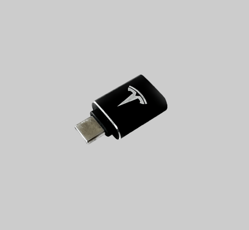 USB-adapter för Tesla med logotyp