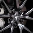 Aero Wheel Cap Kit för Tesla-hjul med navkapsel och mutterhattar.