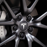 Aero Wheel Cap Kit för Tesla-hjul med navkapsel och mutterhattar.