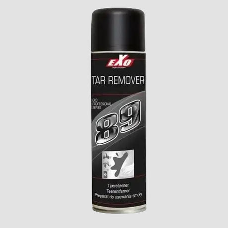 En burk med svart exo tar remover.