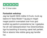 Kundrecension med fem stjärnor för Greencargear, om mattor till Tesla Model Y