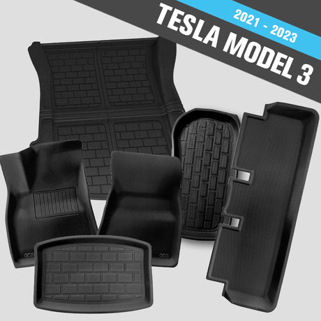 GCG MAX All Weather komplett mattset – passar till Tesla Model 3 2021-2023