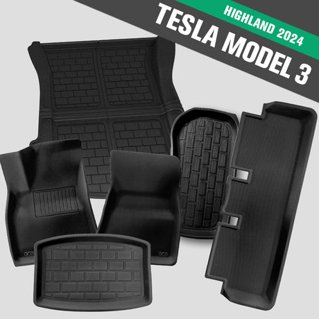 GCG MAX All Weather komplett mattset för Tesla Model 3 Highland 2024.