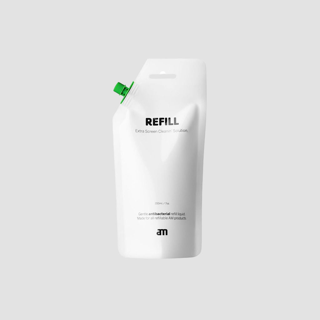 AM rengöringsvätska refill 200 ml.