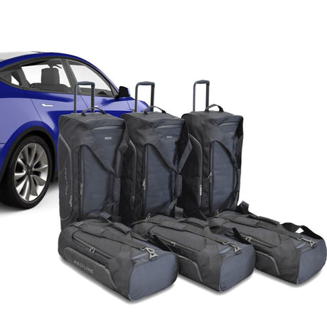 Car-Bags Pro.Line väsksats för Tesla Model Y, med resväskor och väskor